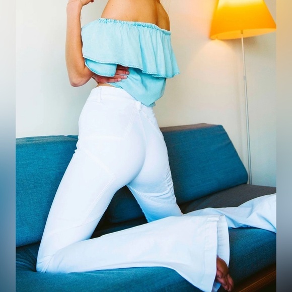 REVICE VENUS FLARES in OPTICAL WHITE denim jeans size 26 - Picture 1 of 13